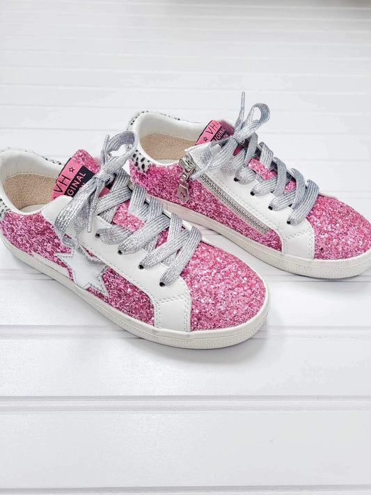 River Sneaker - Pink Glitter