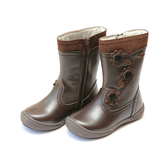 Brittany Leather Mid Boot - Brown