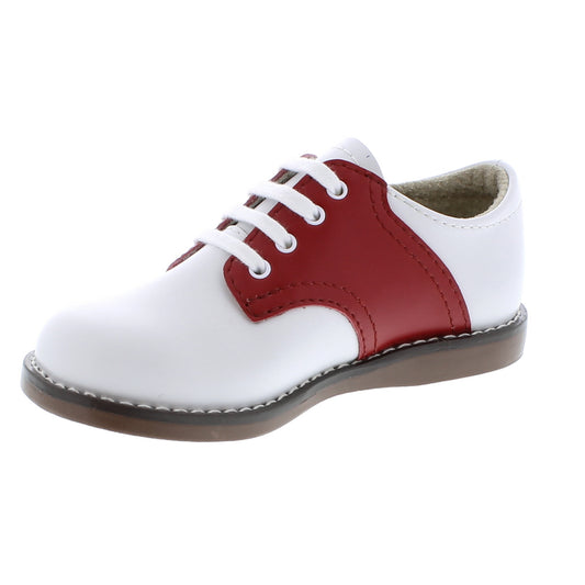 Cheer Saddle Oxford - White/Apple Red