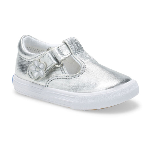 Daphne T-Strap Sneaker - Silver