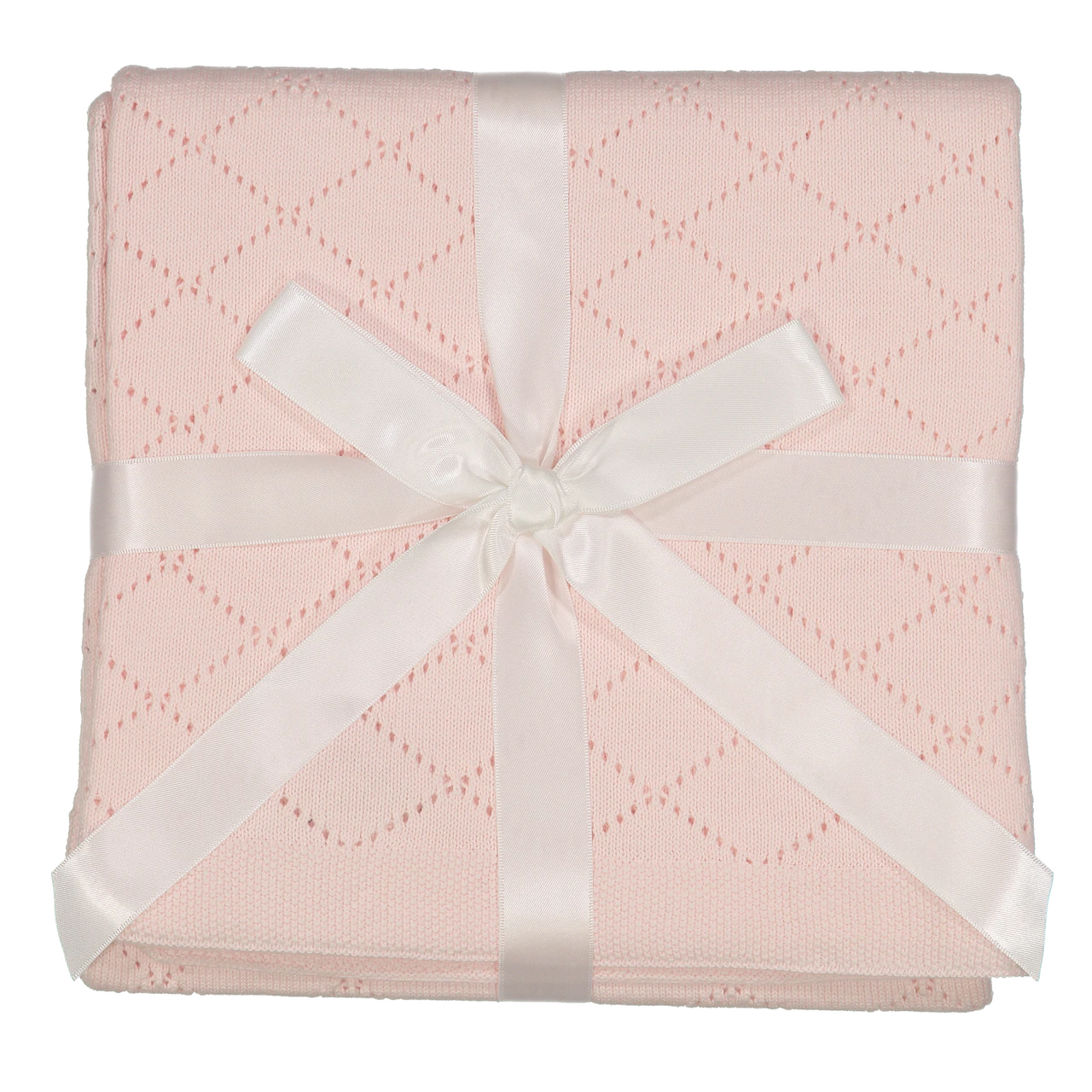 Diamond Pointelle Blanket - Pink
