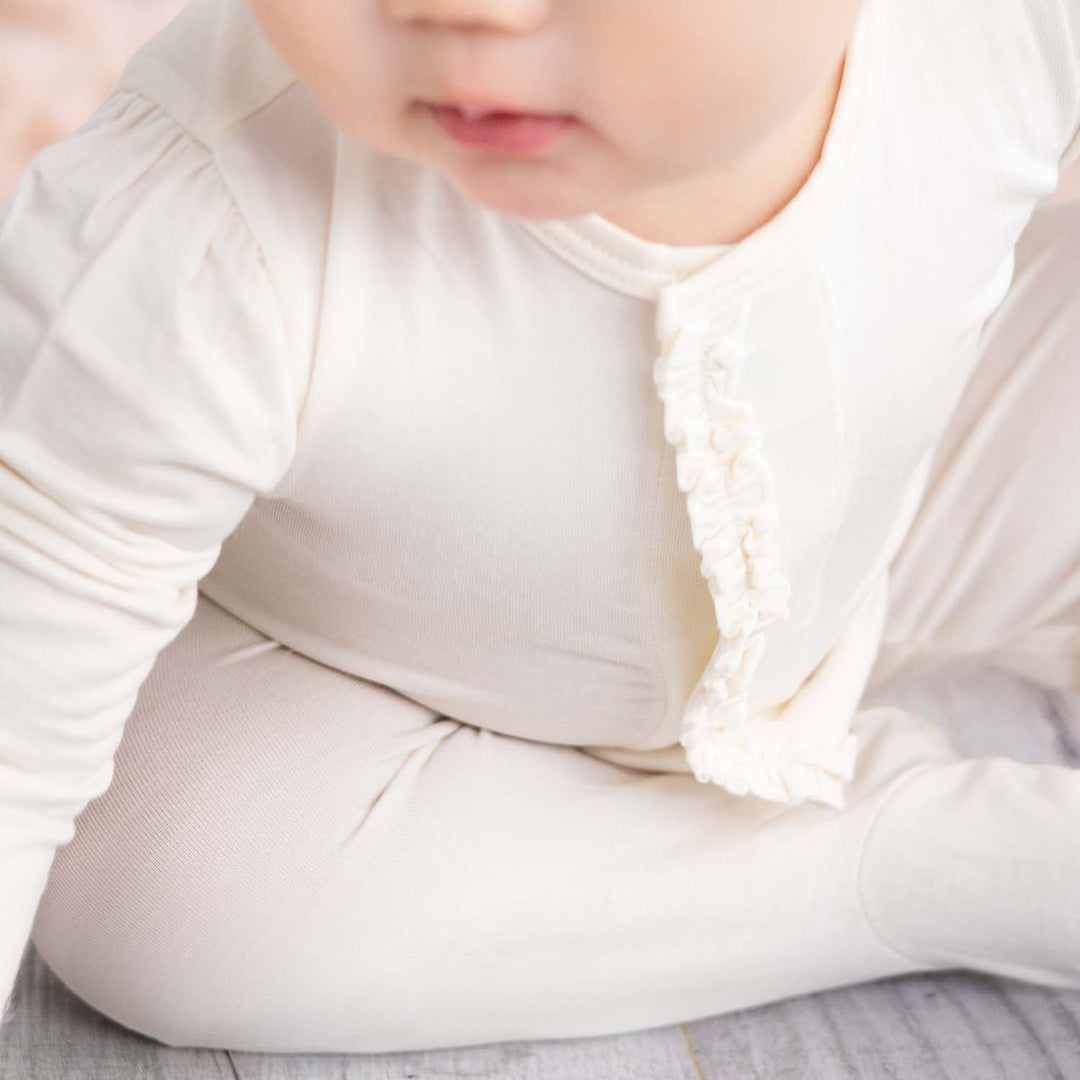 Modal Magnetic Ruffle Footie - Egret