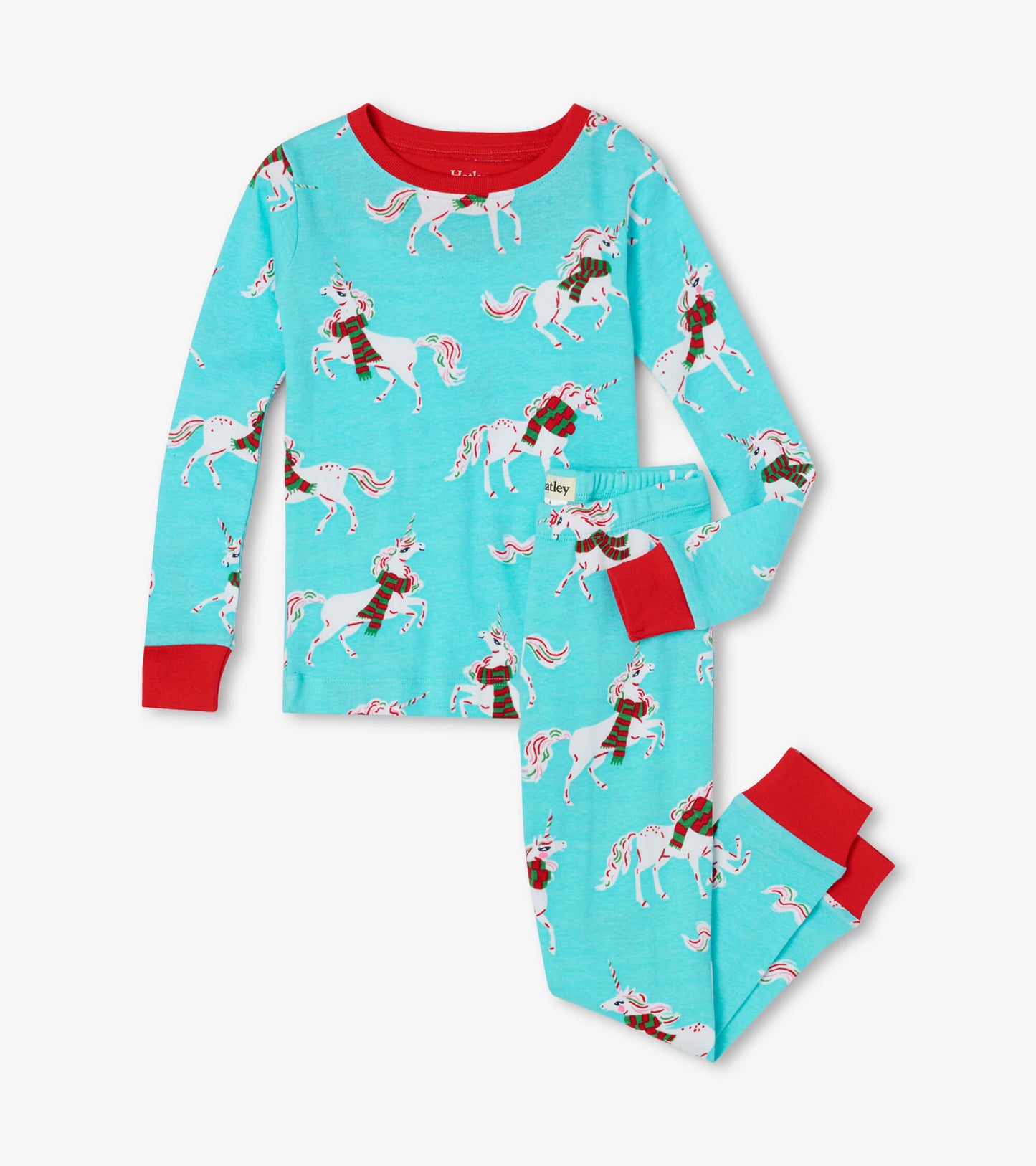 Organic Cotton Pajama Set - Christmas Unicorns