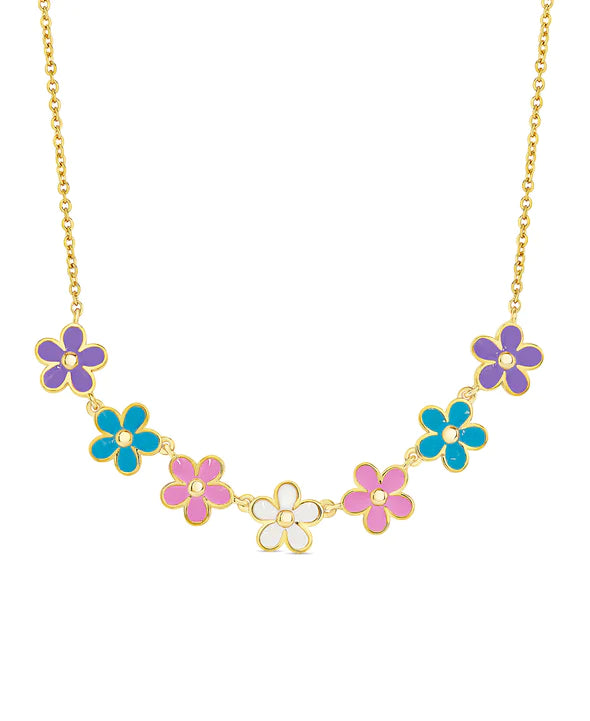 Frontal Necklace - Flowers (Multi)