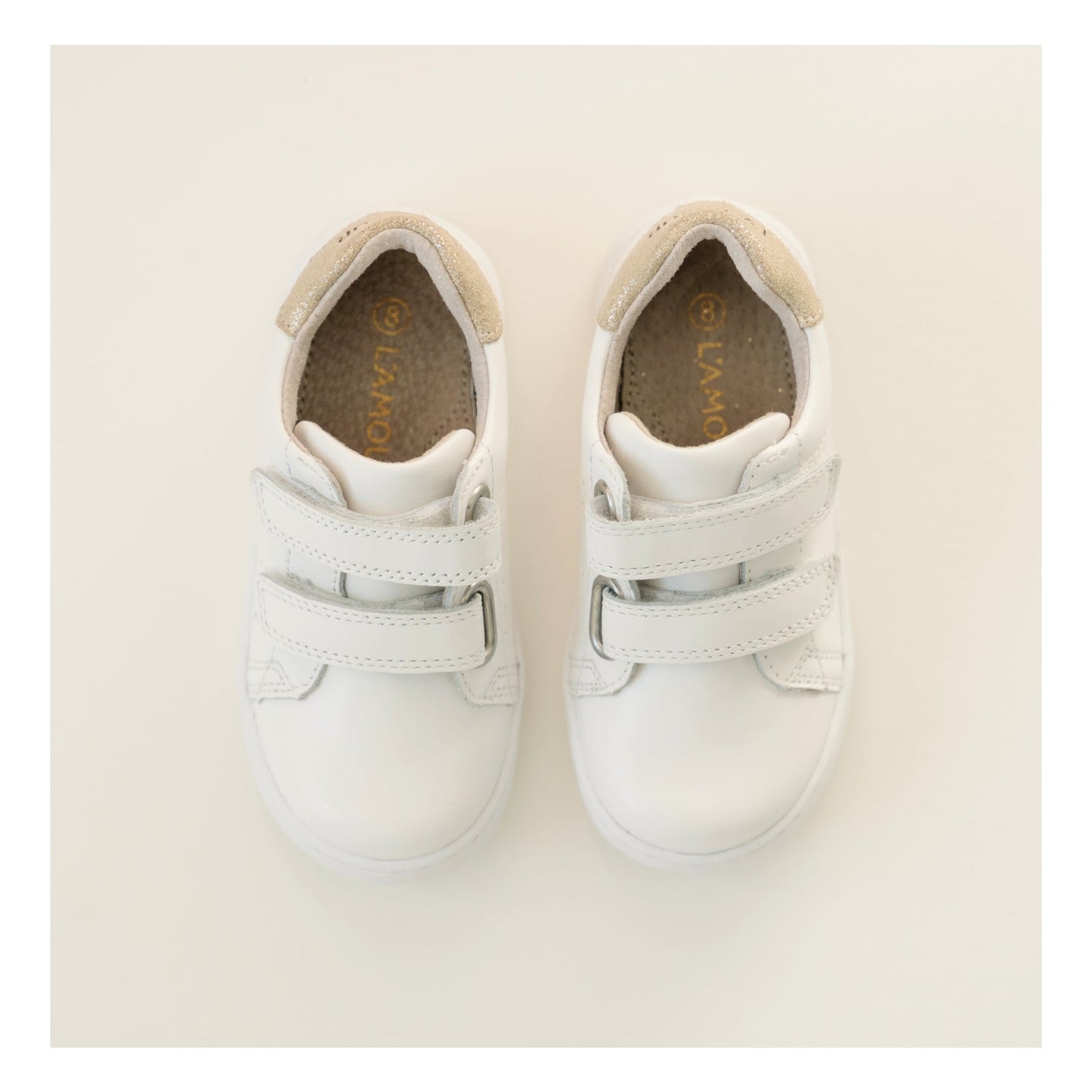 Kenzie Double Velcro Sneaker - White