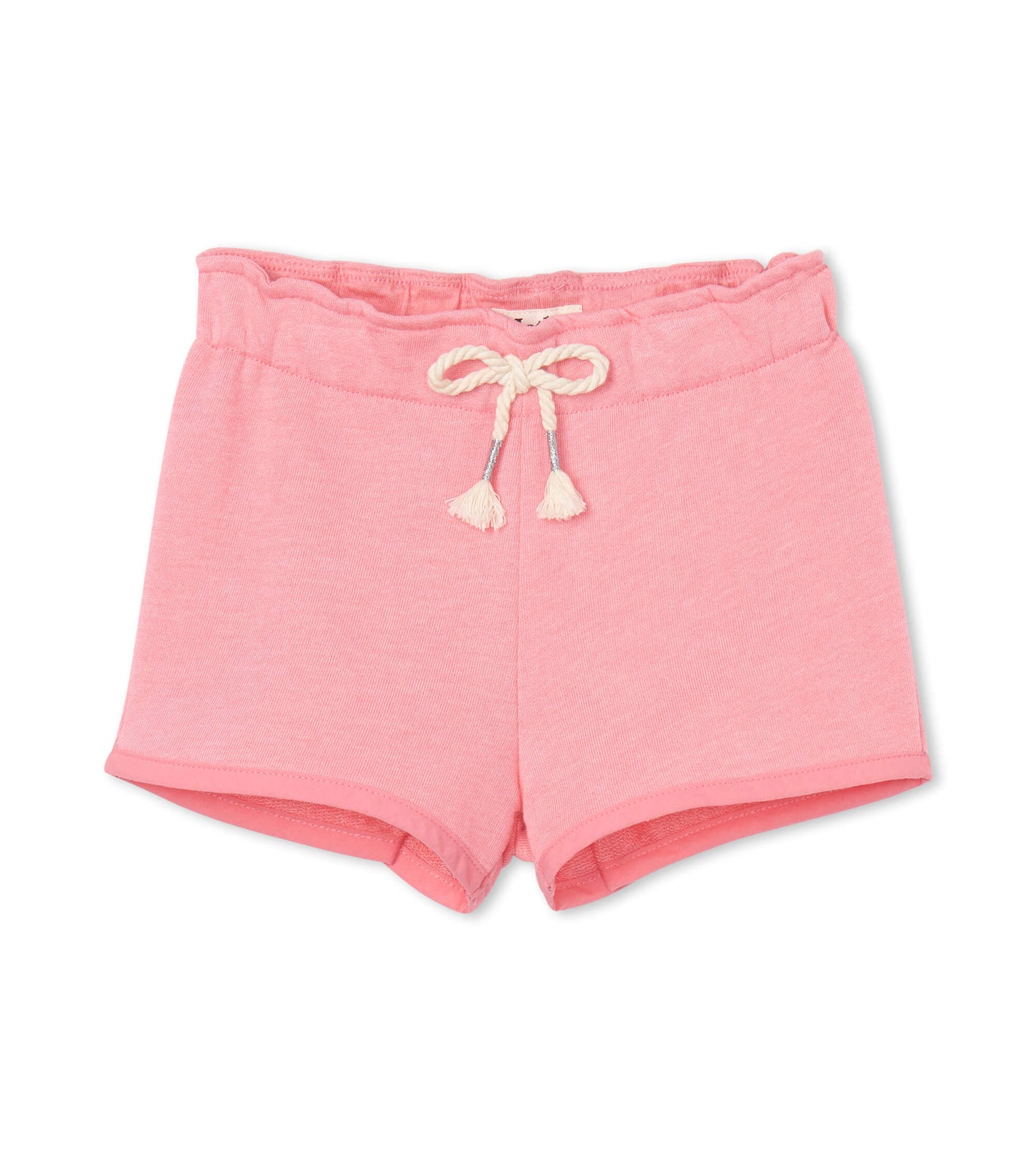 French Terry Paper Bag Shorts - Light Pink