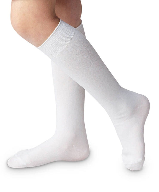 Nylon Knee High Socks - White