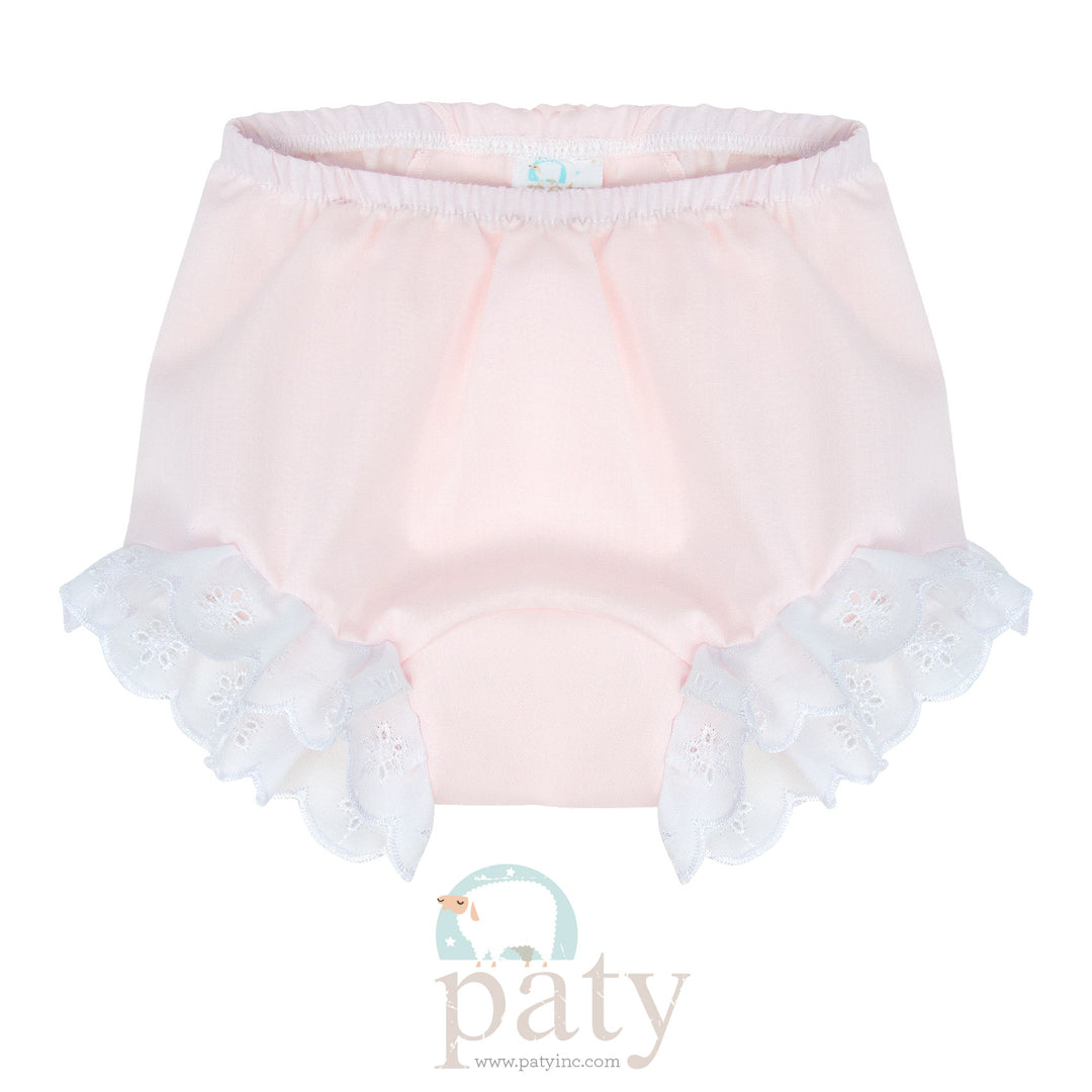 Diaper Cover with Eyelet - Pink