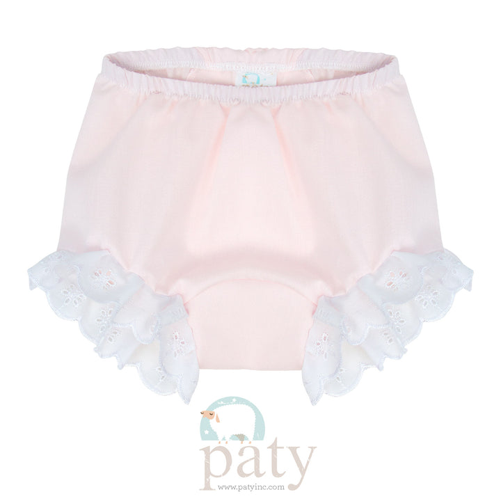 Diaper Cover with Eyelet - Pink