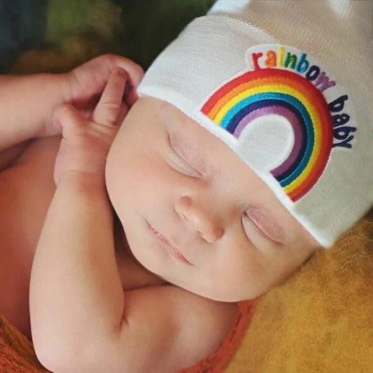 Newborn Hat - Rainbow Baby