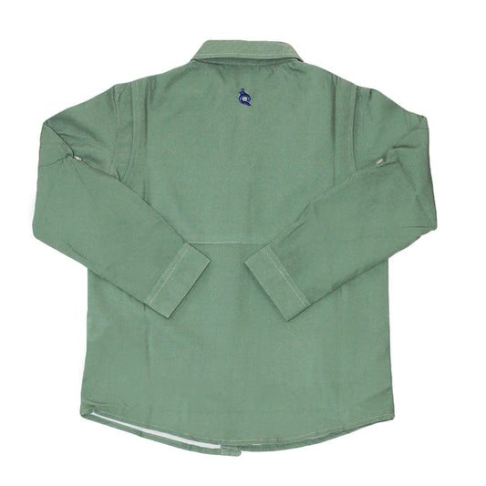 Long Sleeve Performance Shirt - Sage Green & Khaki