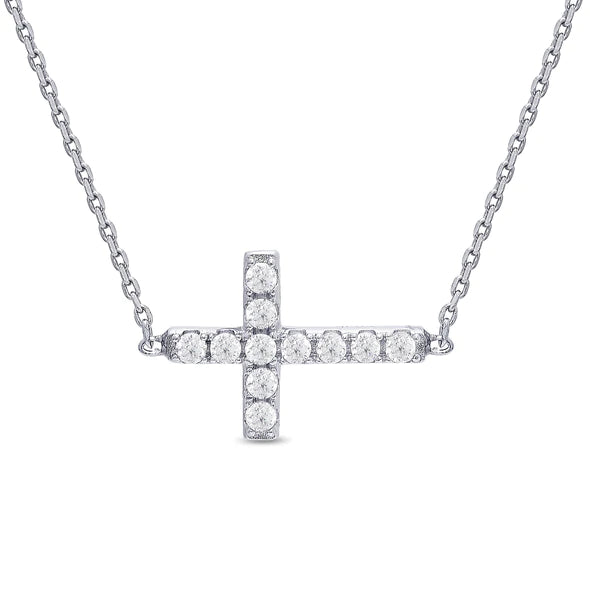 Necklace - Sideways Cross