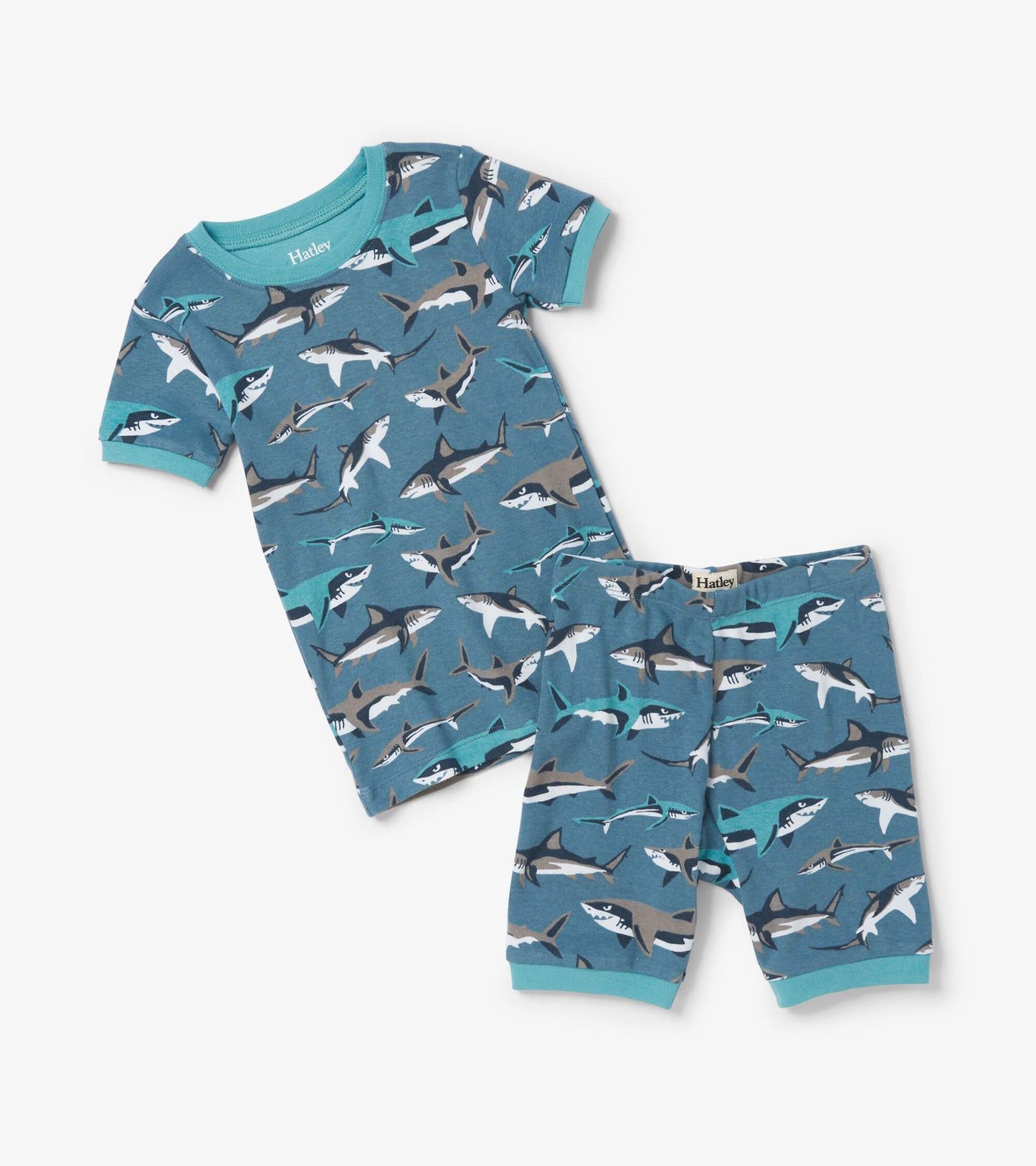 Short Pajama Set - Sneak Around Sharks