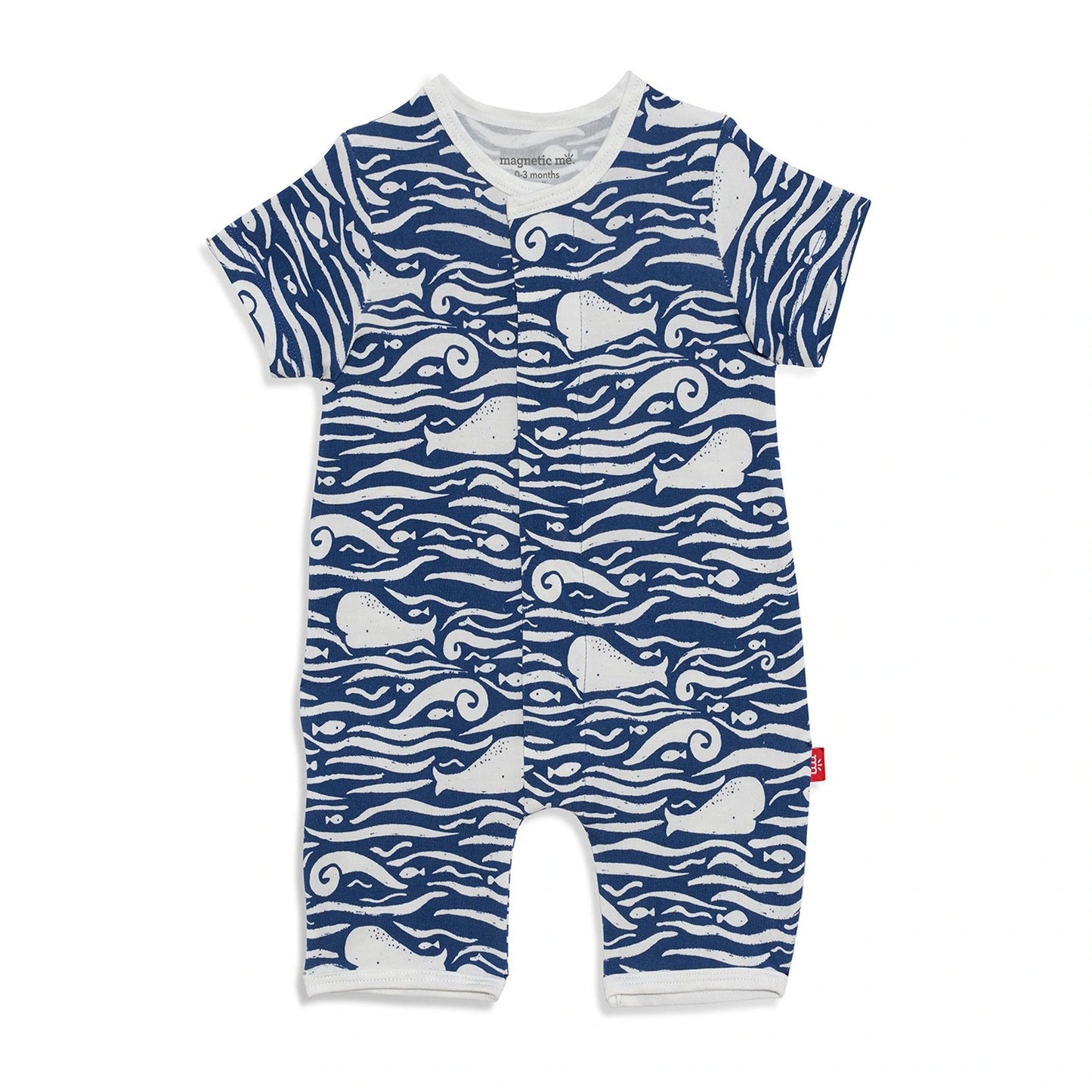 Modal Magnetic Romper - Whale Hello There