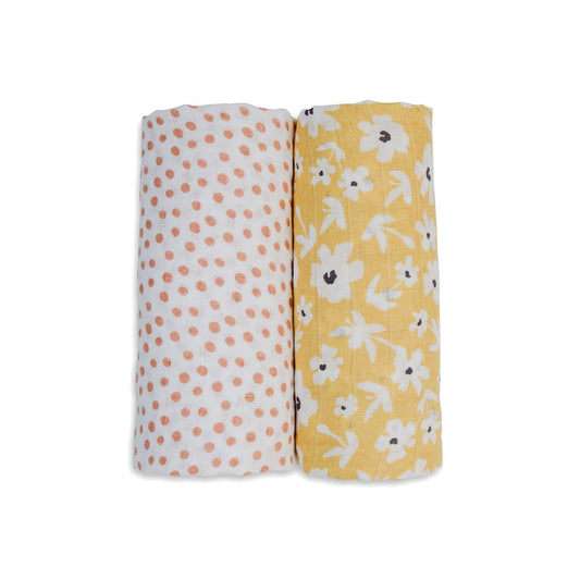 Swaddles - Yellow Wildflowers & Dots