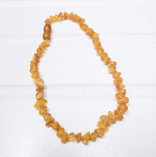 Baltic Amber Necklace - 10.5" Raw Honey
