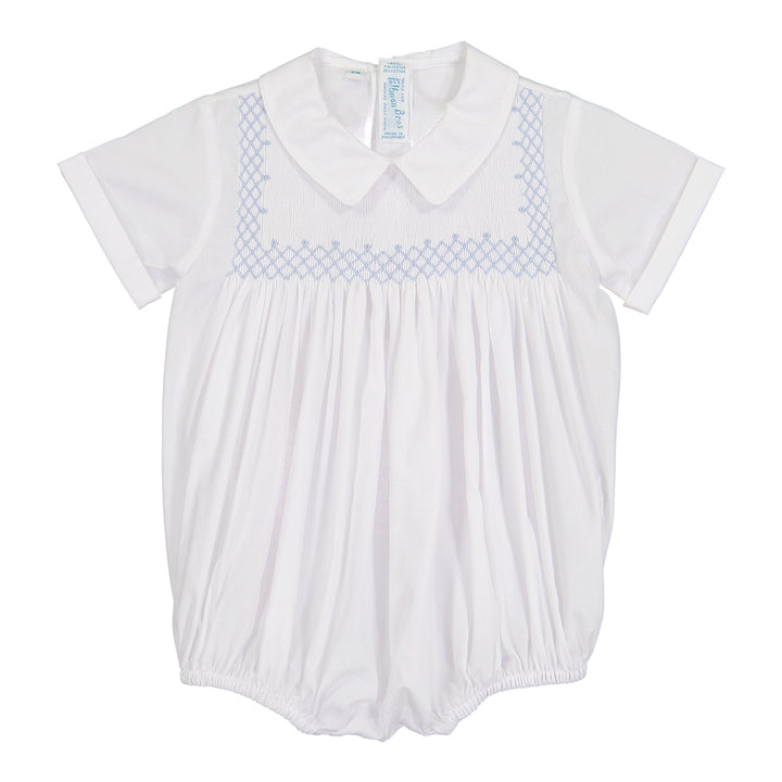 Vintage Smocked Bodice Creeper - White