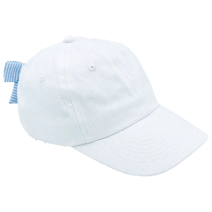 Bow Baseball Hat - White